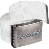 Santa Cruz Classic Strip Check Belt - White
