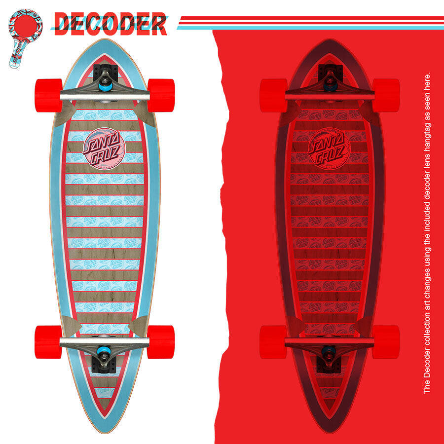 Santa Cruz Decoder Wave Pintail Complete Longboard - Multi 33"