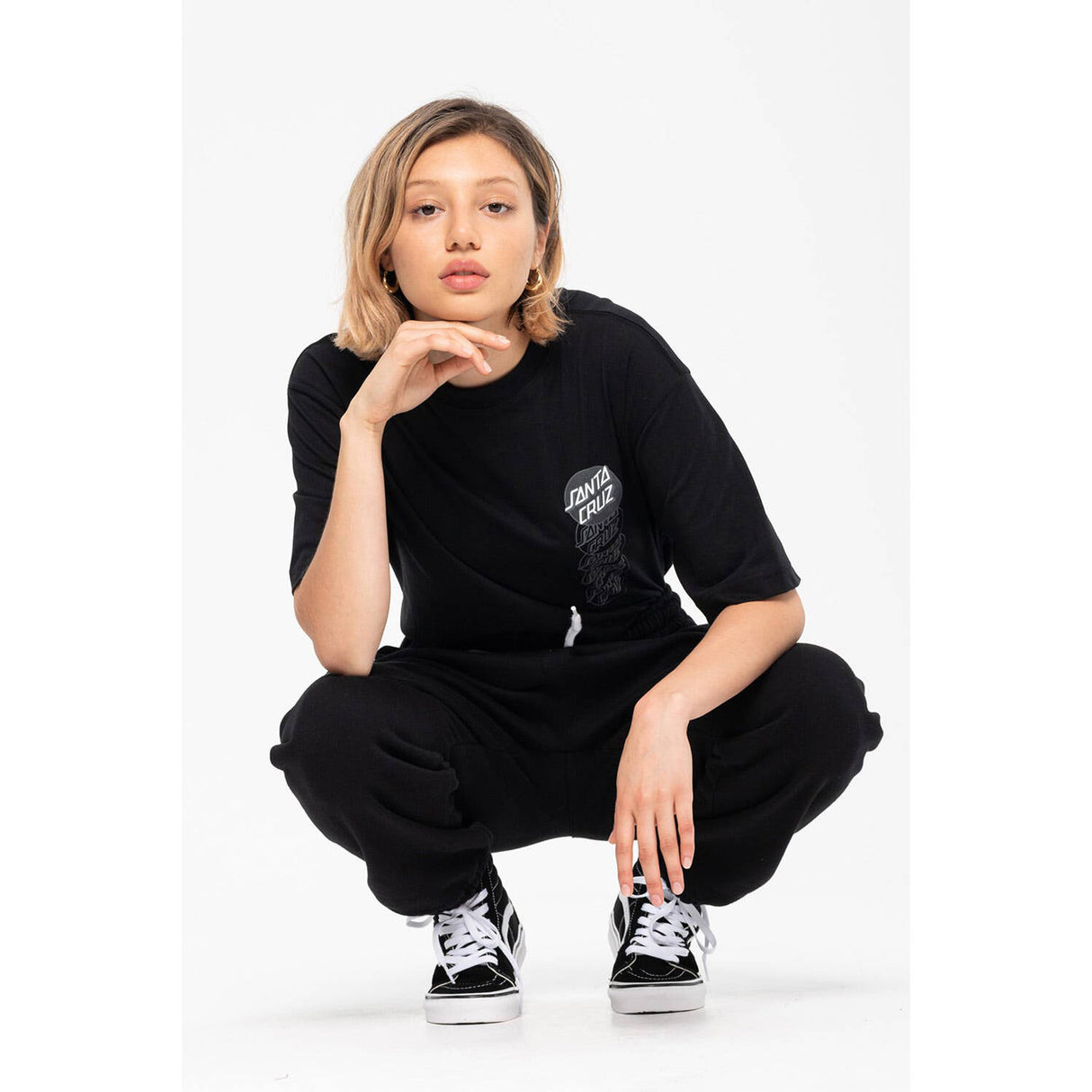 Santa Cruz Descend Dot T Shirt - Black