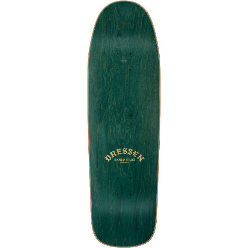 Santa Cruz Dressen Rose Cross Shaped Skateboard Deck - White/Red 9.31"