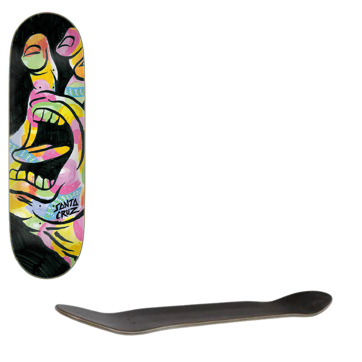 Santa Cruz Everslick Hand Pseudo Skateboard Deck - Multi 8.8"