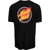Santa Cruz Check Ringed Flamed Dot T Shirt - Black