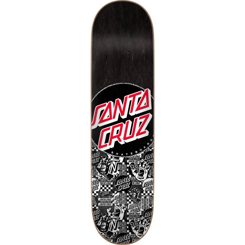 Santa Cruz Flier Collage Dot Skateboard Deck - Black 8.125"