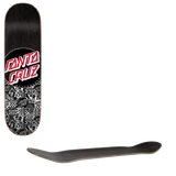 Santa Cruz Flier Collage Dot Skateboard Deck - Black 8.125"