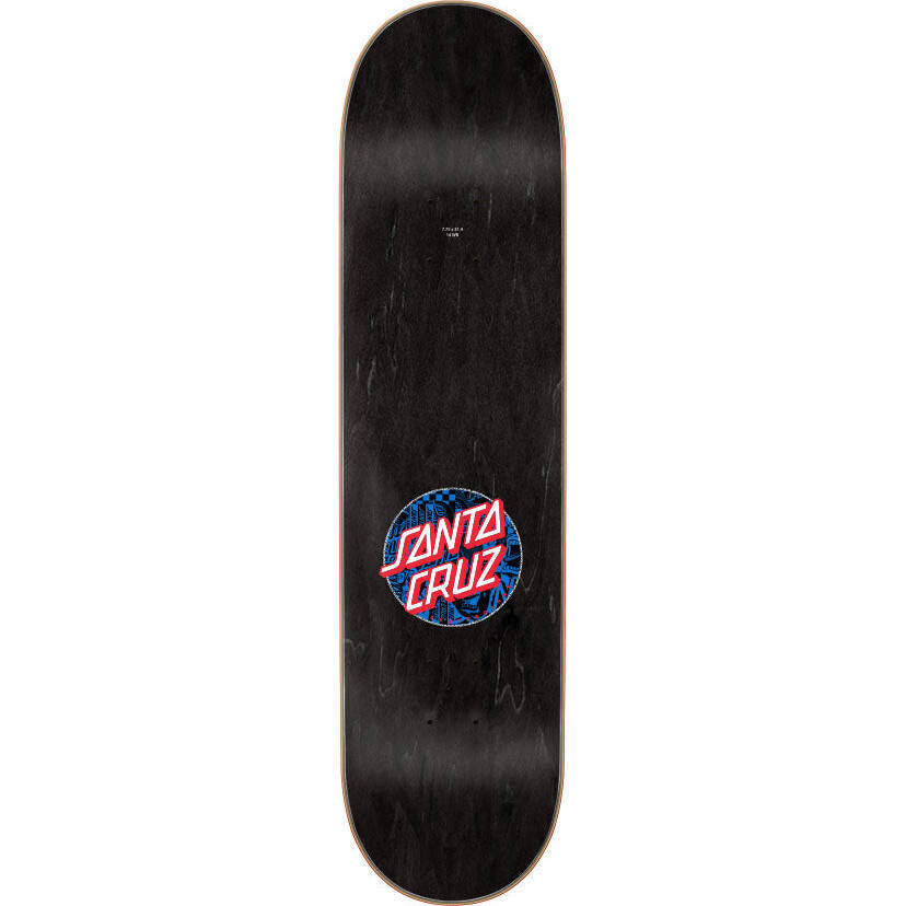 Santa Cruz Flier Collage Hand Skateboard Deck - Black/Blue 7.75"