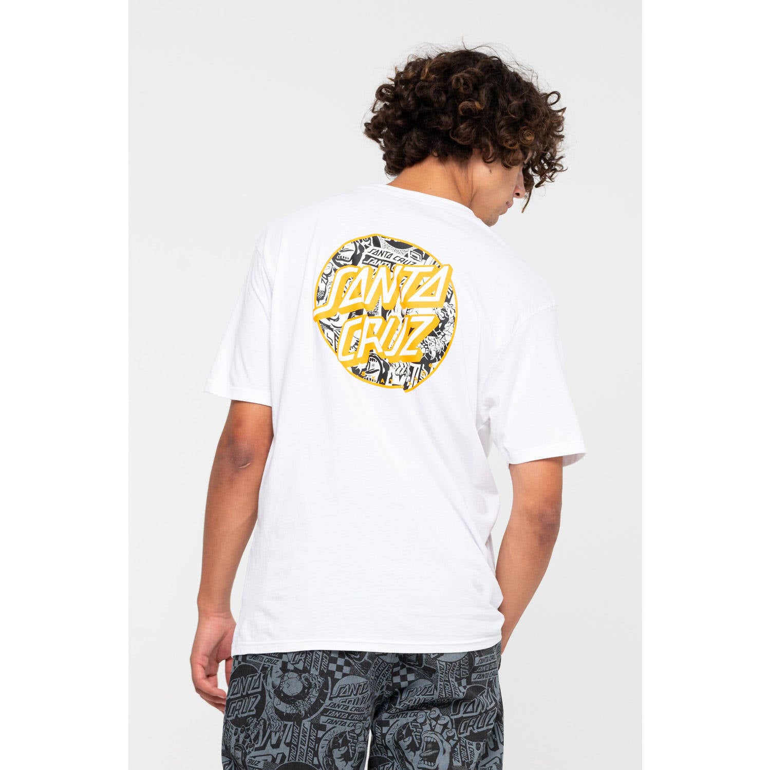 Santa Cruz Flier Dot T Shirt - White