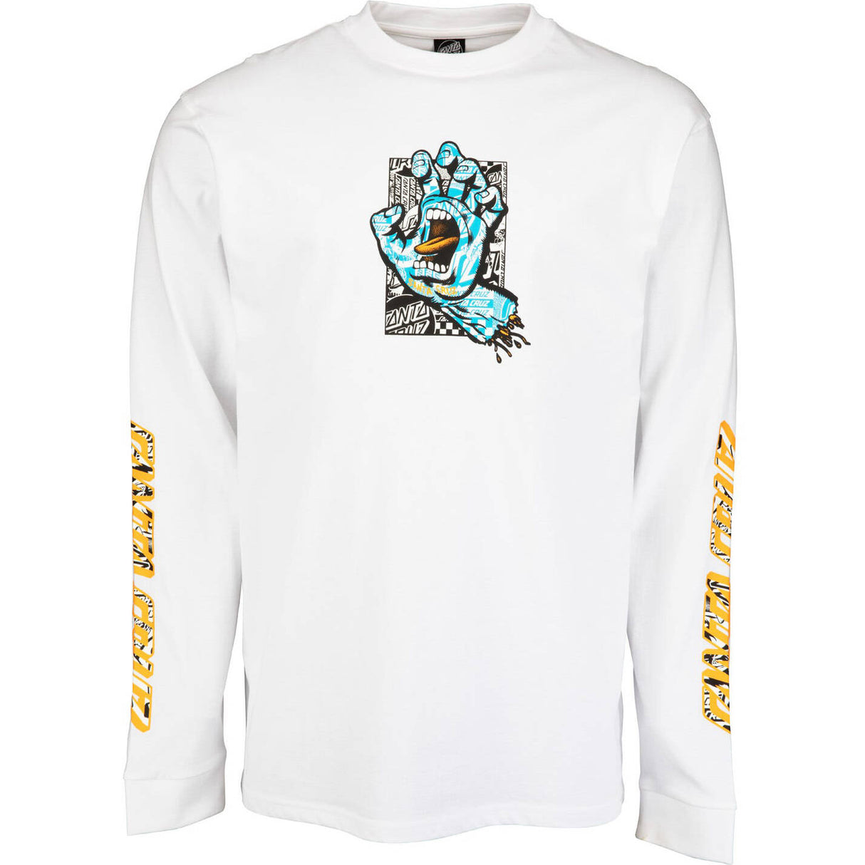 Santa Cruz Flier Hand Longsleeve T Shirt - White