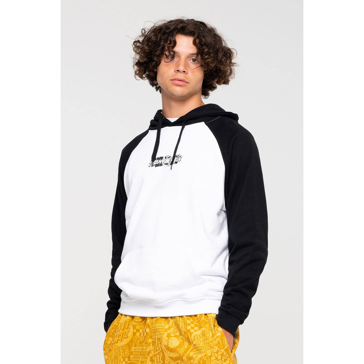 Santa Cruz Flier Strip Hoodie - Black/White
