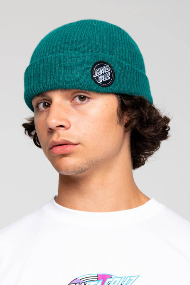 Santa Cruz Outline Dot Beanie - Ivy Green