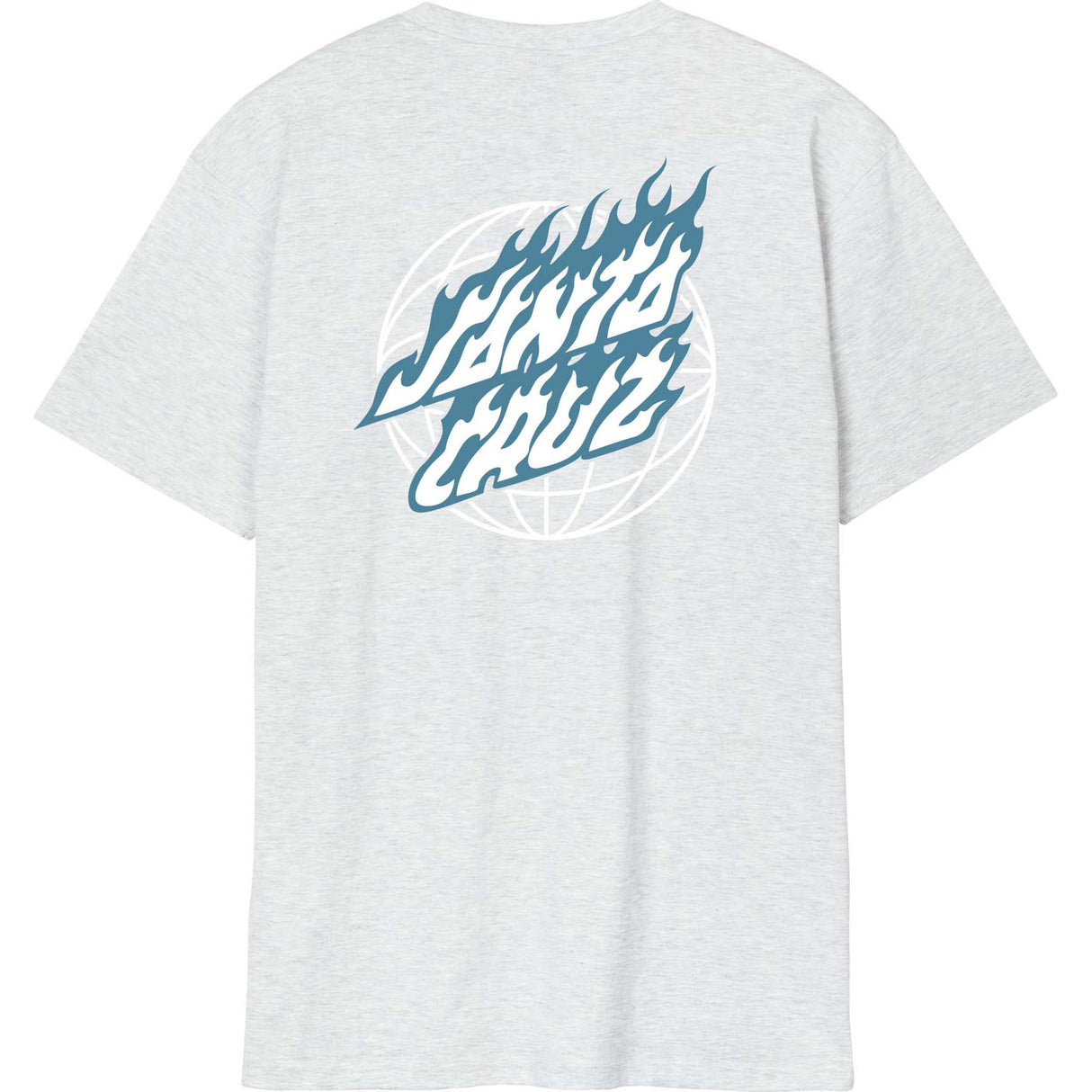 Santa Cruz Global Flame Dot T Shirt - Athletic Heather