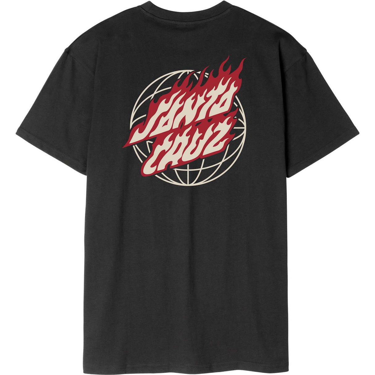 Santa Cruz Global Flame Dot T Shirt - Black