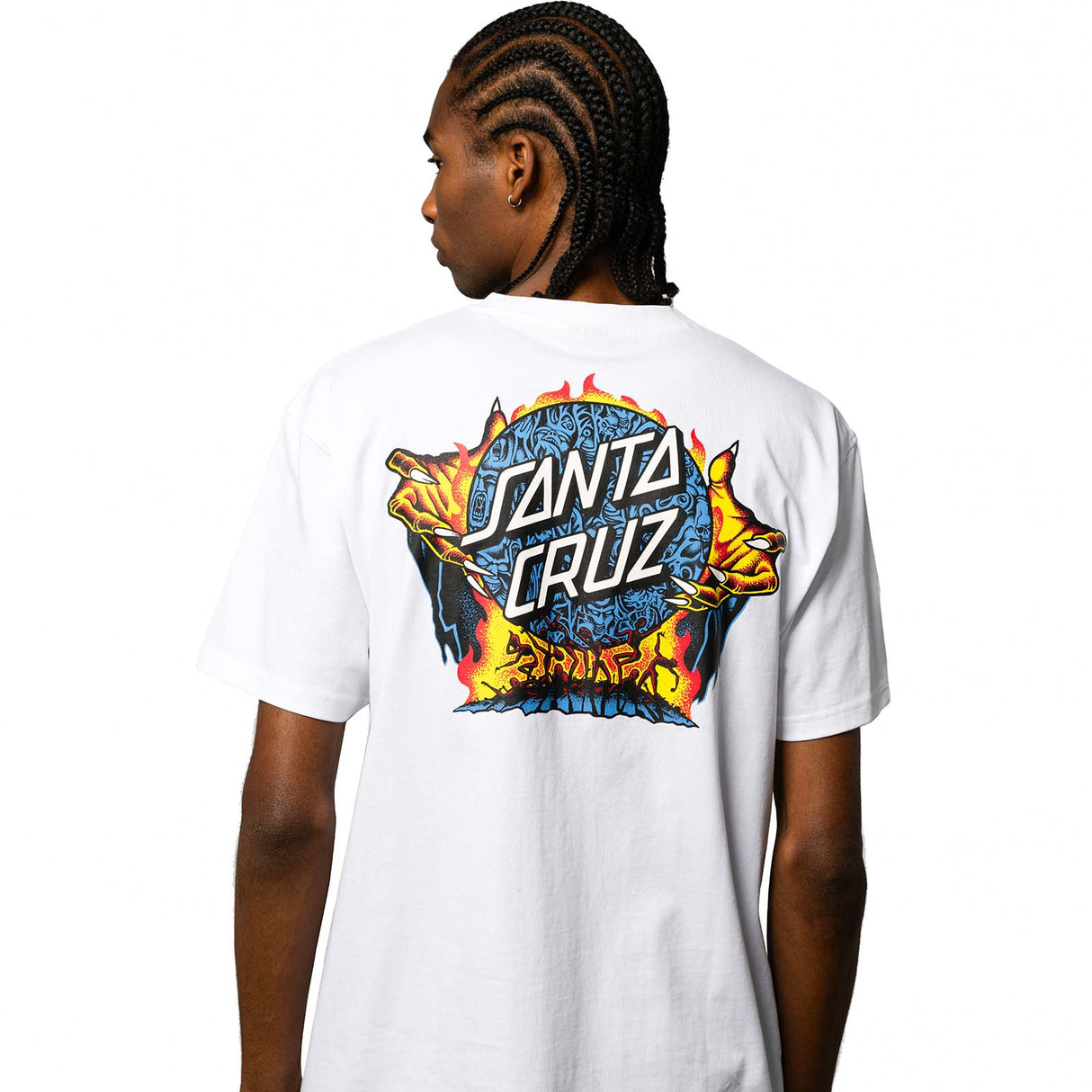 Santa Cruz Knox Firepit Dot T Shirt - White