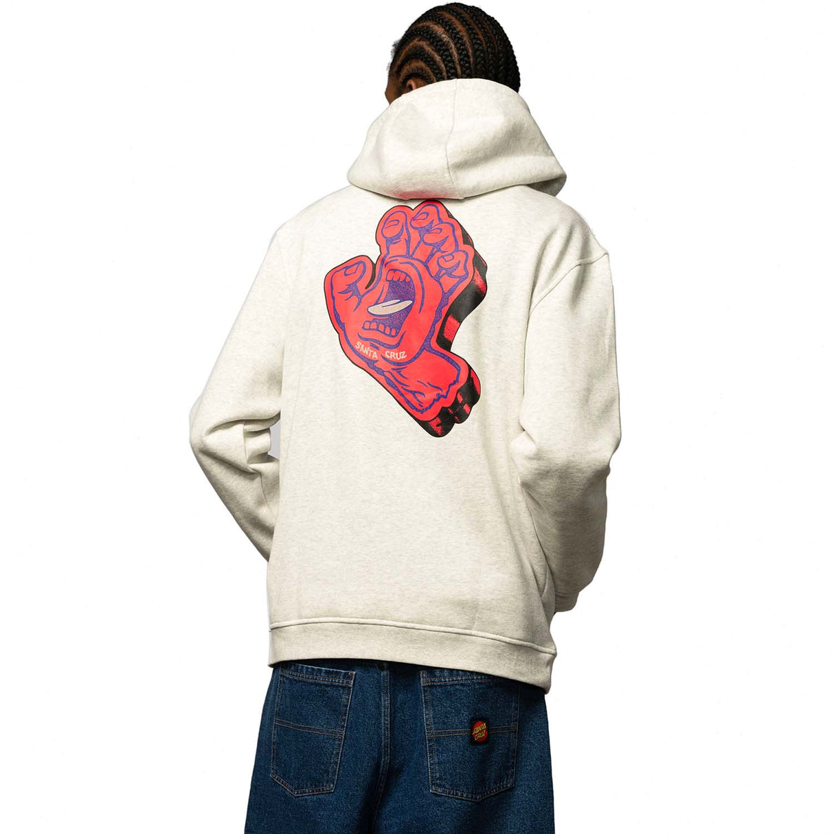 Santa Cruz Screaming Foam Hand Hoodie - Athletic Heather