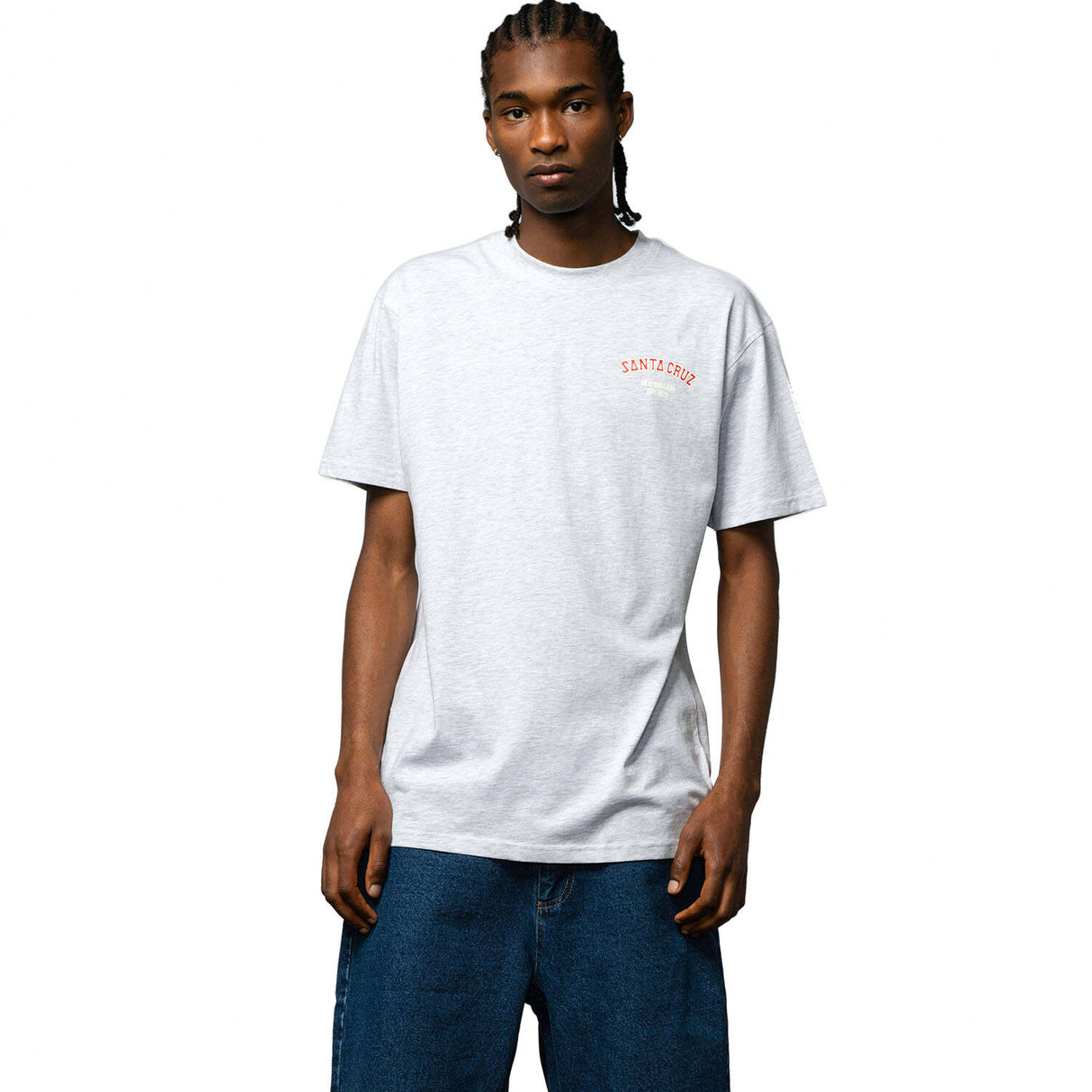 Santa Cruz Screaming Foam Hand T Shirt - Athletic Heather
