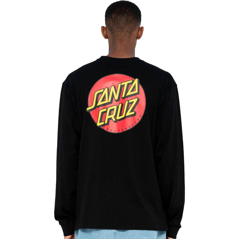 Santa Cruz Classic Dot Long Sleeve T Shirt - Black