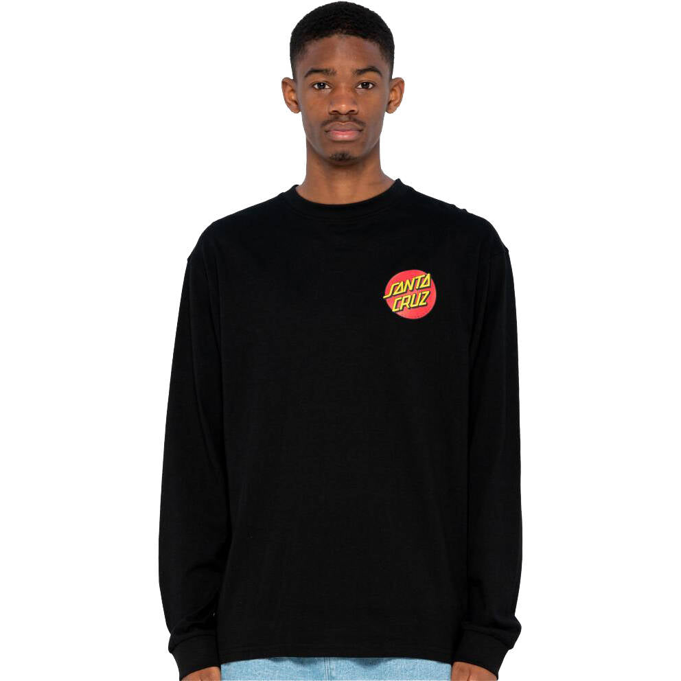 Santa Cruz Classic Dot Long Sleeve T Shirt - Black