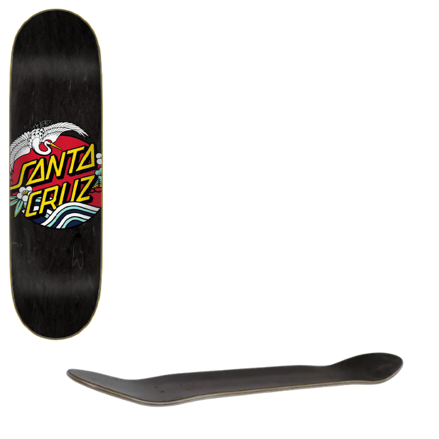 Santa Cruz Crane Dot Birch Skateboard Deck - Black 8.5"