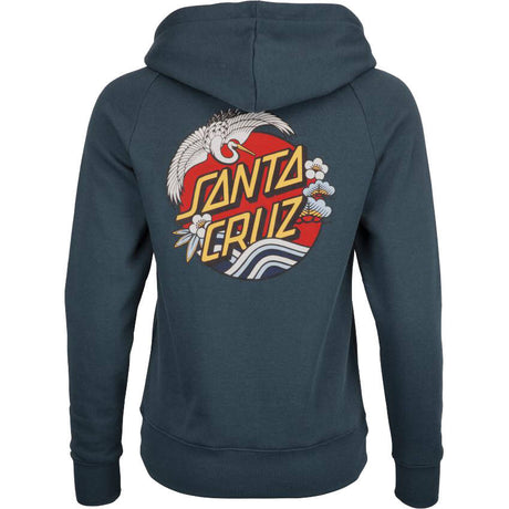 Santa Cruz Crane Dot Womens Hoodie - Navy