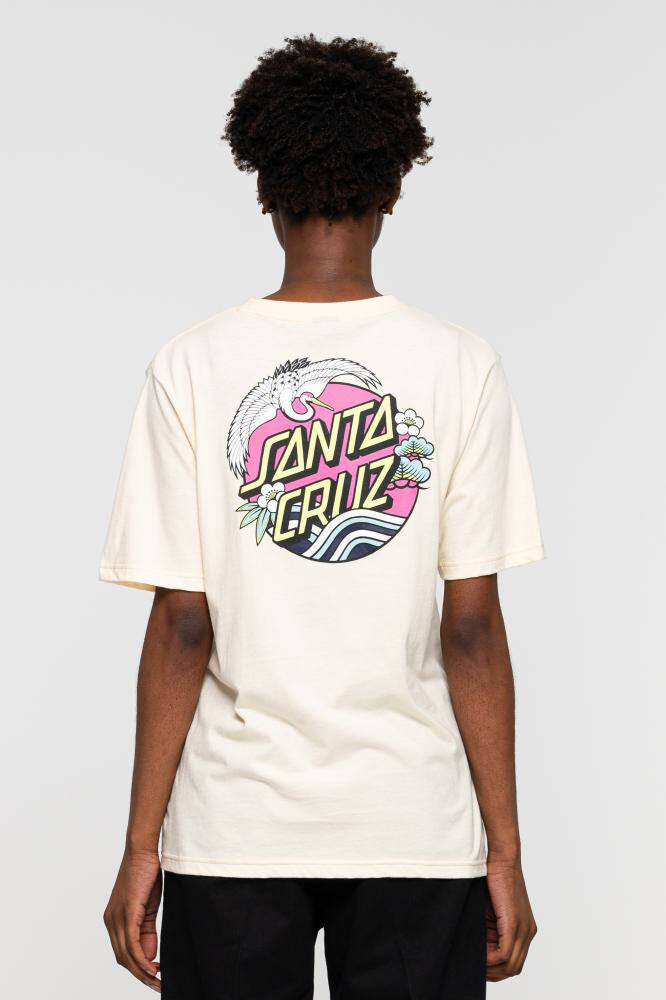 Santa Cruz Crane Dot Womens T Shirt - Pearl