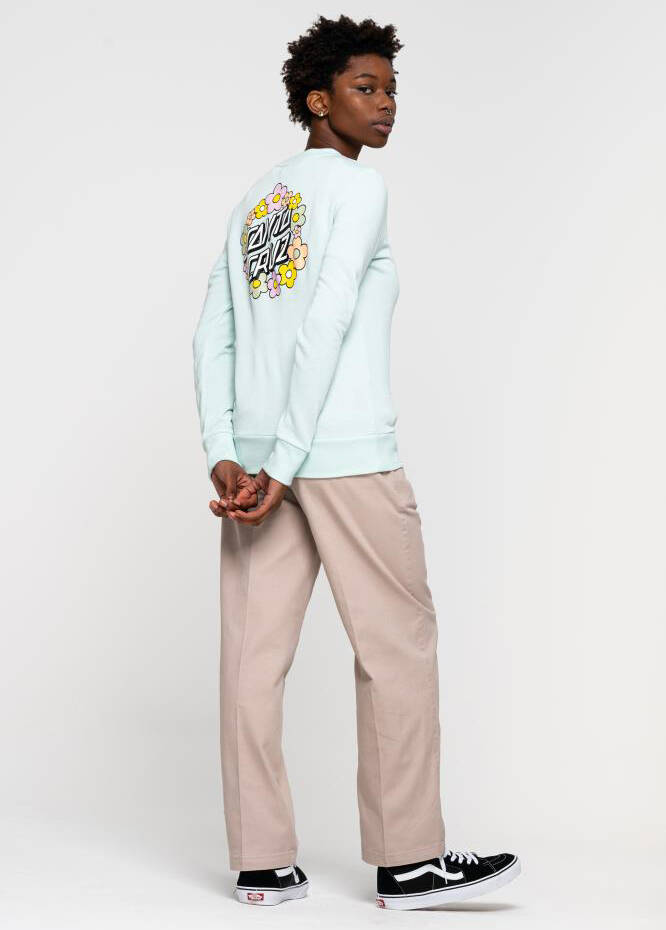 Santa Cruz Ditsy Dot Womens Crew - Pure Blue