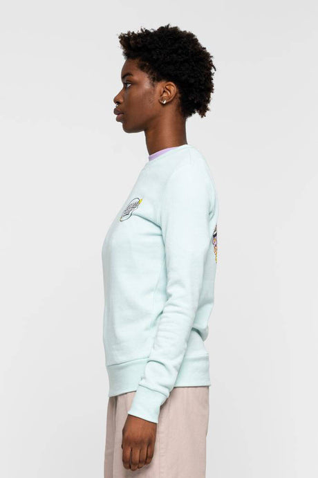 Santa Cruz Ditsy Dot Womens Crew - Pure Blue