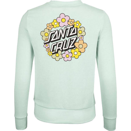 Santa Cruz Ditsy Dot Womens Crew - Pure Blue