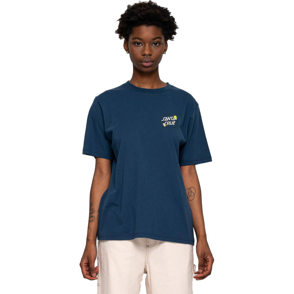 Santa Cruz Ditsy Dot Womens T Shirt - Navy