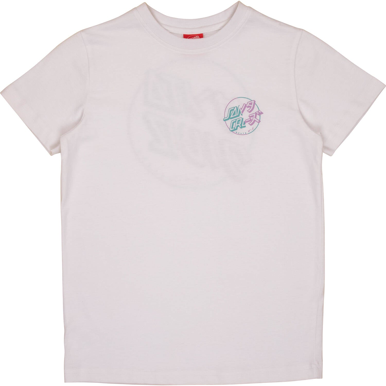 Santa Cruz Divide Dot Youth T Shirt - White