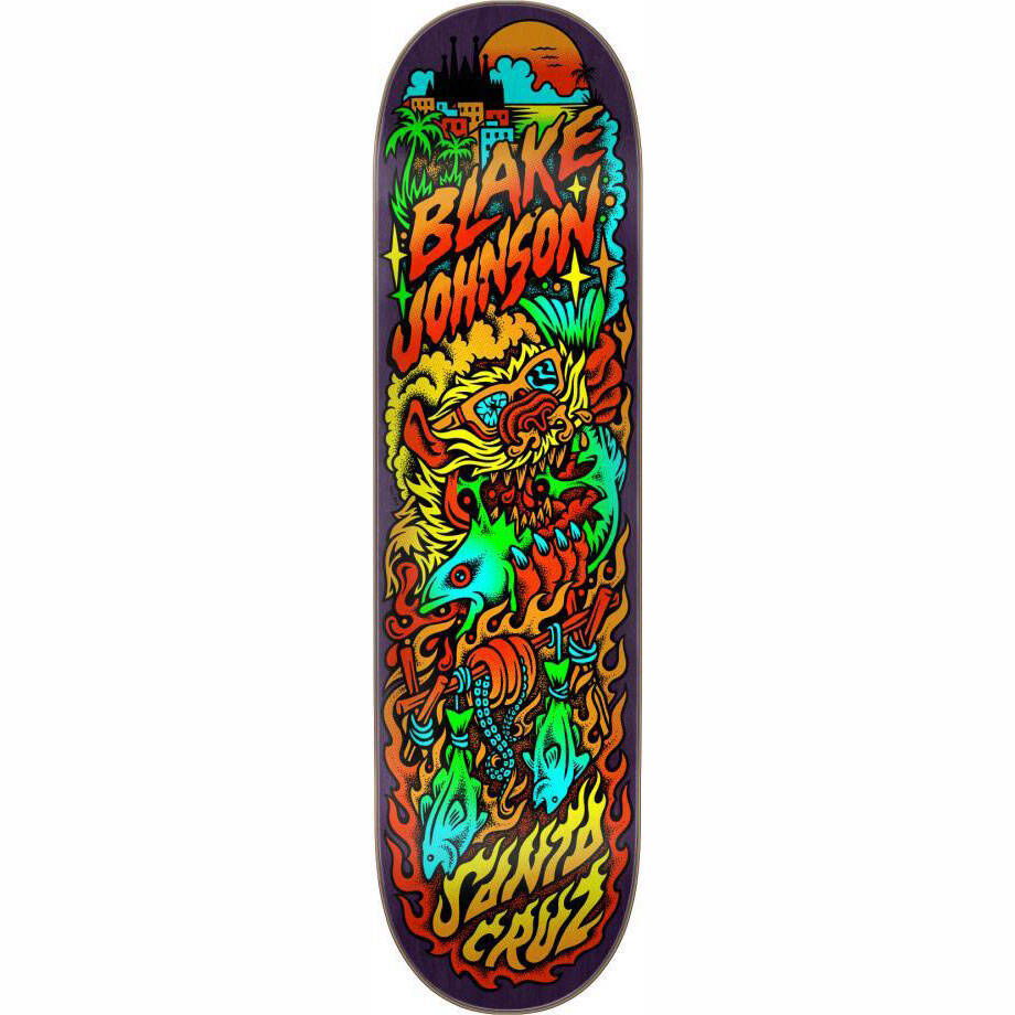 Santa Cruz Johnson Beach Wolf Two Skateboard Deck - 8.375"