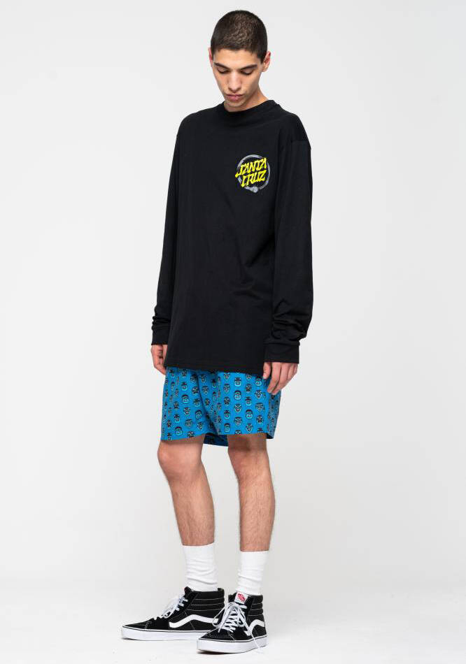 Santa Cruz Mako Dot Long Sleeve T Shirt - Black