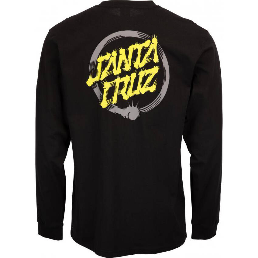 Santa Cruz Mako Dot Long Sleeve T Shirt - Black