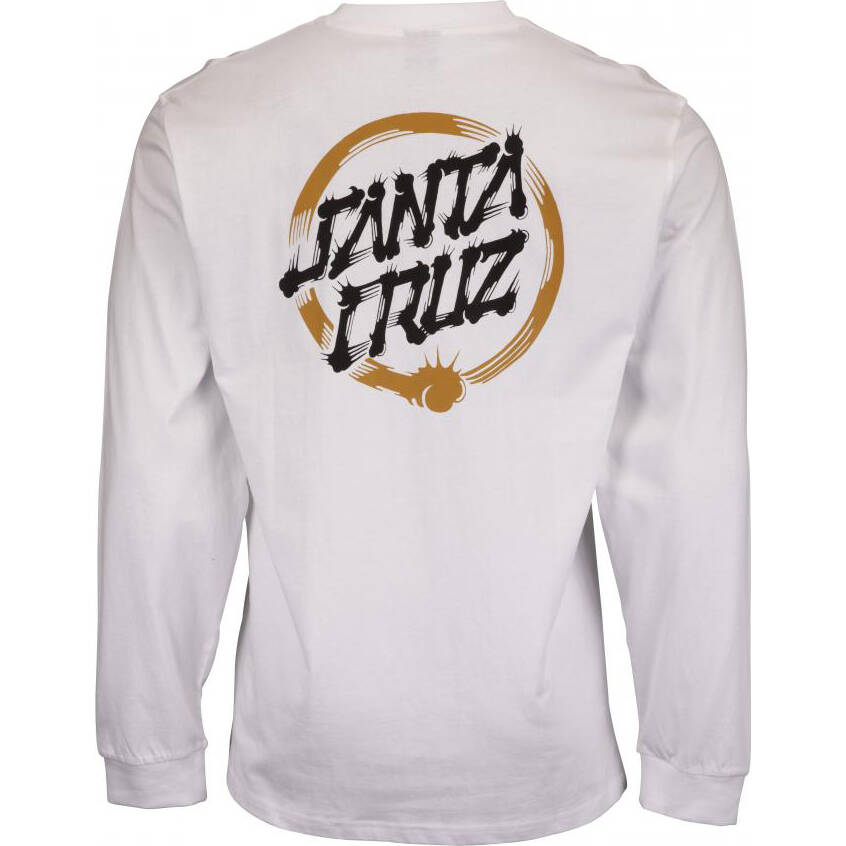 Santa Cruz Mako Dot Long Sleeve T Shirt - White