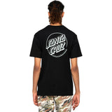 Santa Cruz Opus Dot Stripe T Shirt - Black/Ice Blue