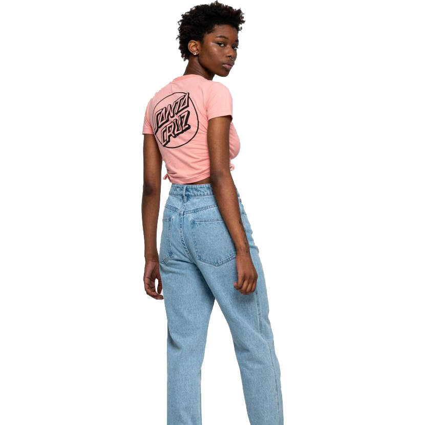 Santa Cruz Opus Dot Tie Womens Cropped T Shirt - Pink Amethyst