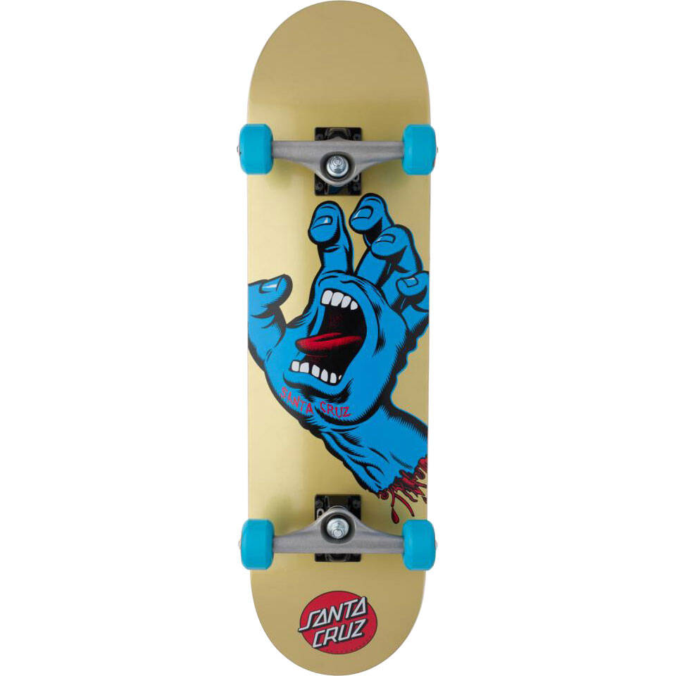 Santa Cruz Screaming Hand Complete Skateboard - Gold 8.25"