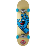 Santa Cruz Screaming Hand Complete Skateboard - Gold 8.25"