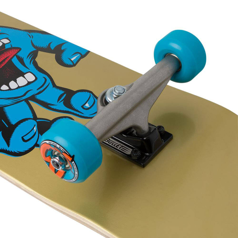 Santa Cruz Screaming Hand Complete Skateboard - Gold 8.25"