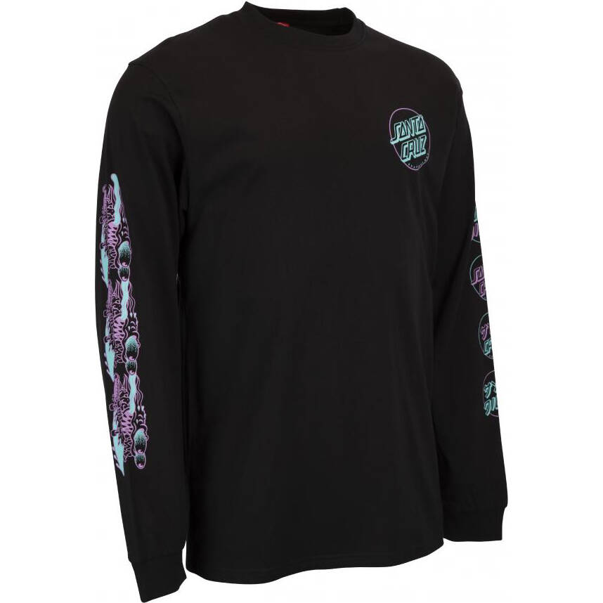 Santa Cruz Slasher Flip Long Sleeve T Shirt - Black