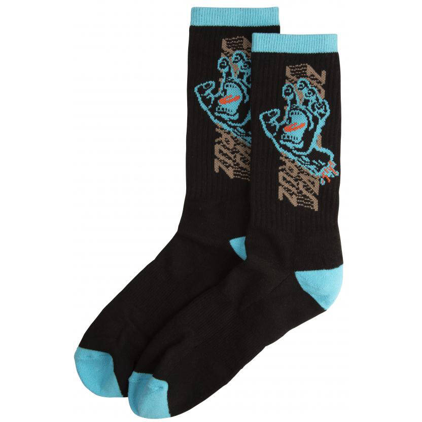 Santa Cruz Split Strip Hand Socks - Black