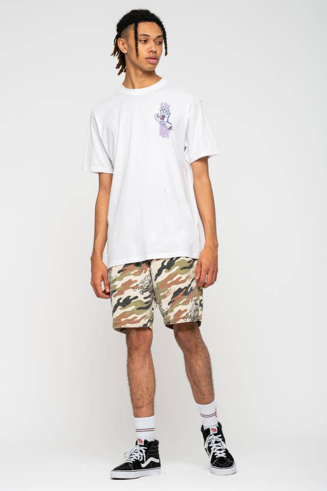 Santa Cruz Split Strip Hand T Shirt - White