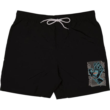Santa Cruz Split Strip Hand Swimming Shorts - Black