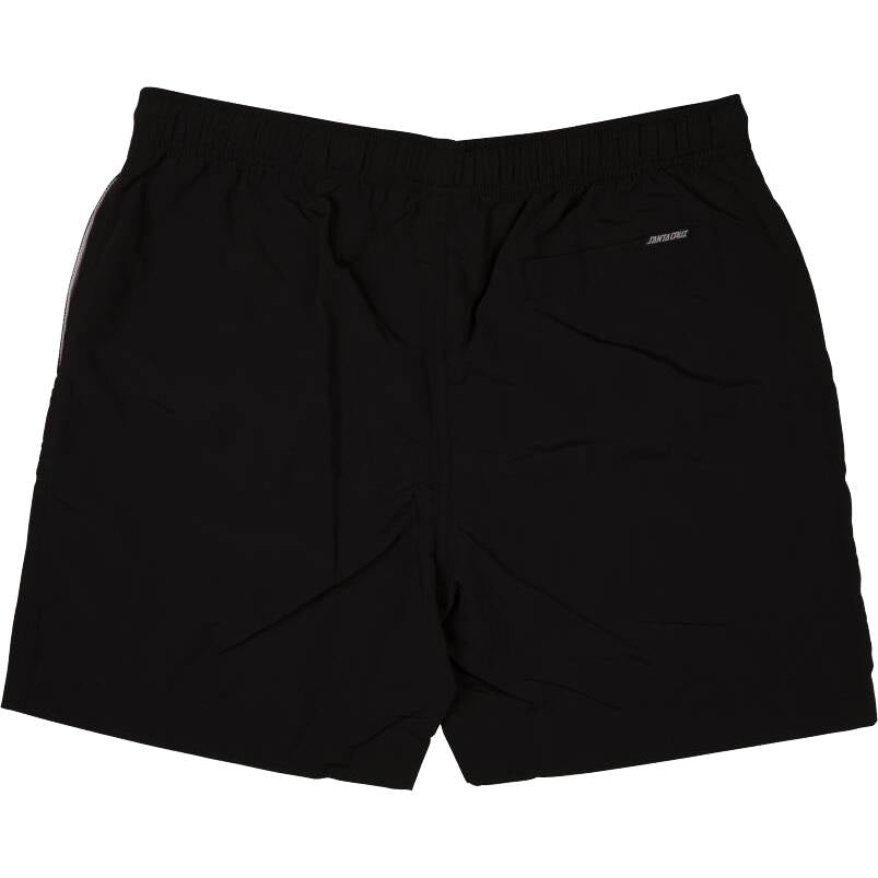 Santa Cruz Split Strip Hand Swimming Shorts - Black