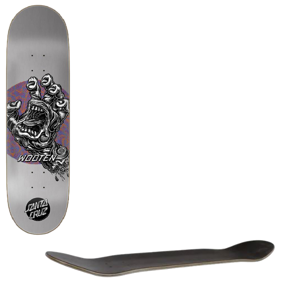 Santa Cruz VX Wooten Alive Hand Skateboard Deck - 8.5"