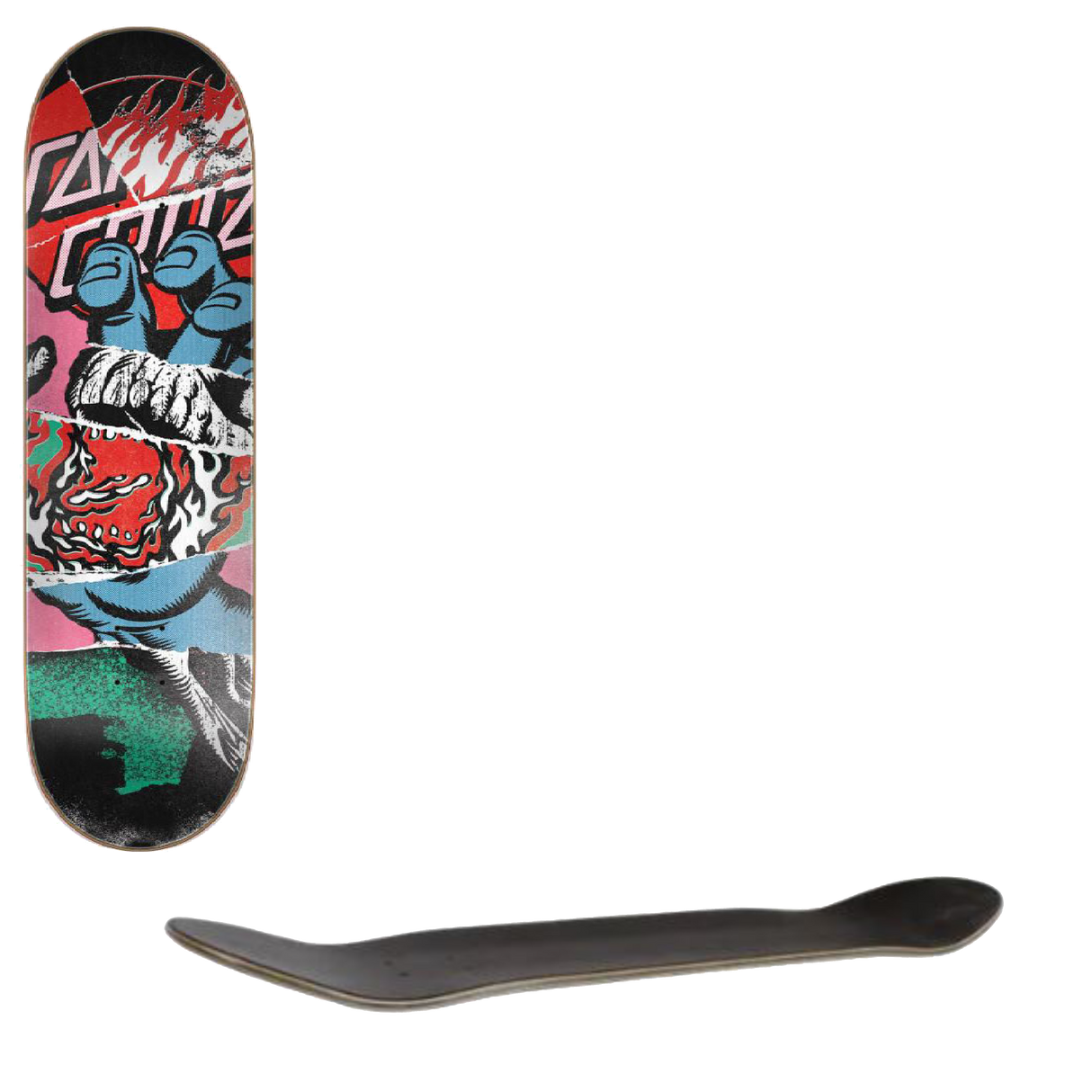 Santa Cruz Hand Misprint Everslick Skateboard Deck - 7.75"