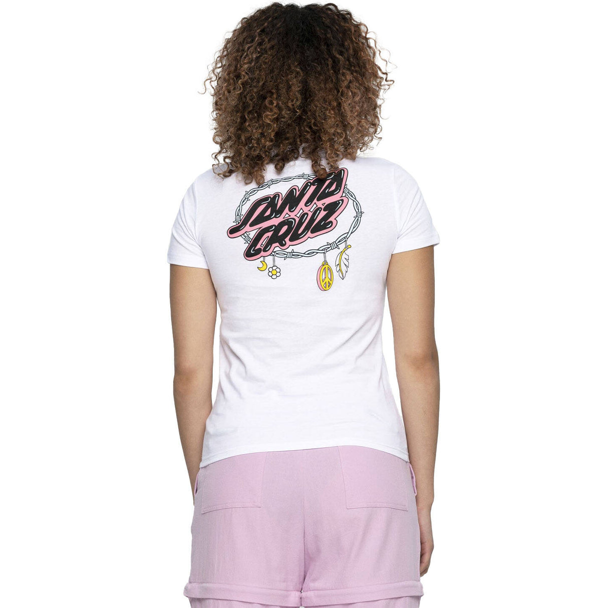 Santa Cruz Barbed Oval Dot T Shirt - White
