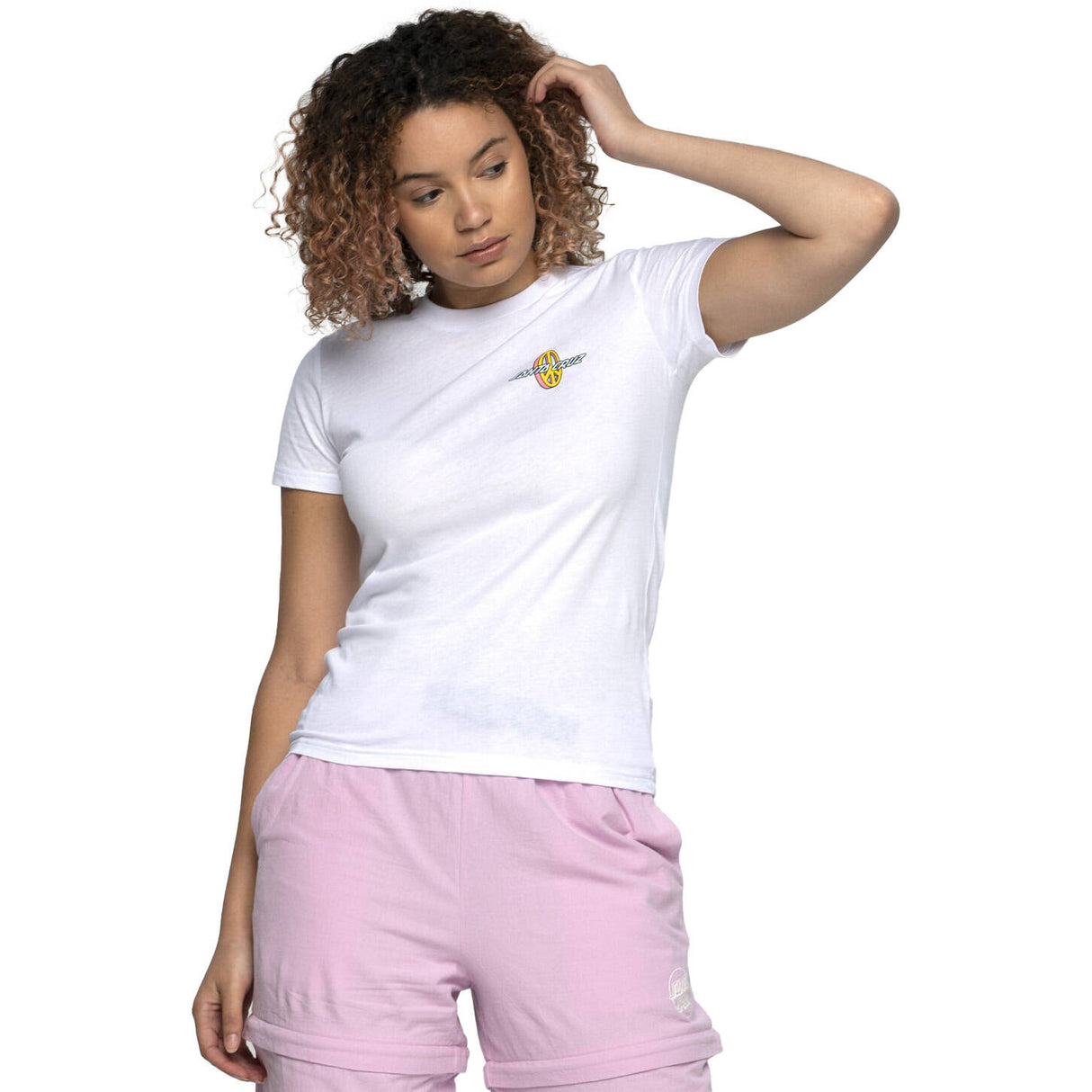 Santa Cruz Barbed Oval Dot T Shirt - White