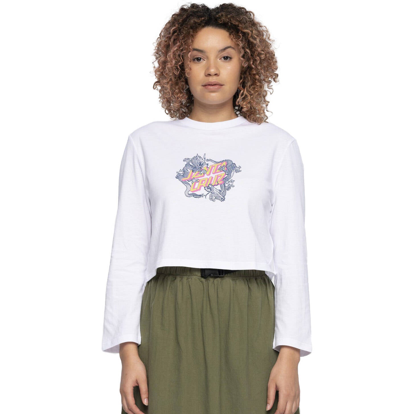 Santa Cruz Dragon Dot L/S T Shirt - White