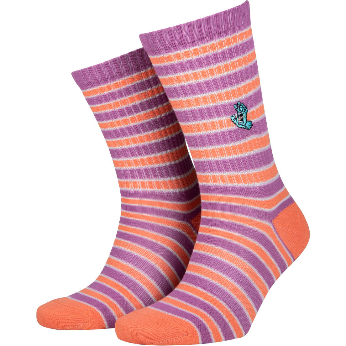 Santa Cruz Mini Hand Assorted Stripe Socks - 2 Pack