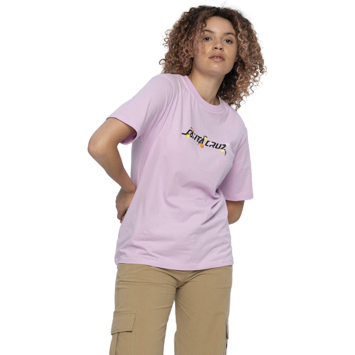 Santa Cruz Orchard Strip T Shirt - Orchid