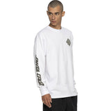 Santa Cruz Solitaire Dot L/S T Shirt - White